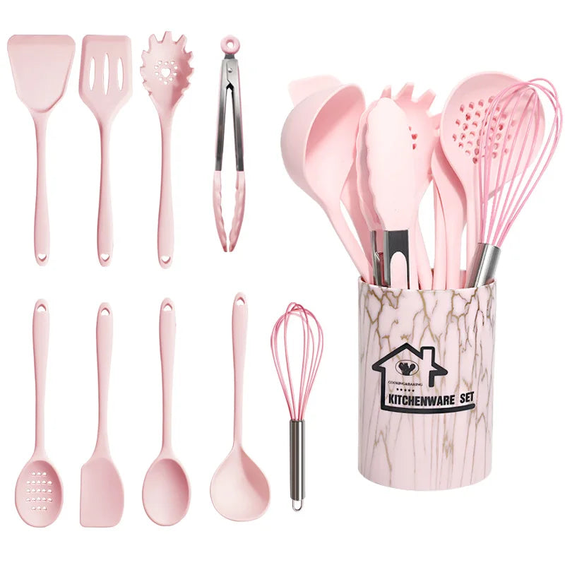 Conjunto de Utensílios de Cozinha em Silicone